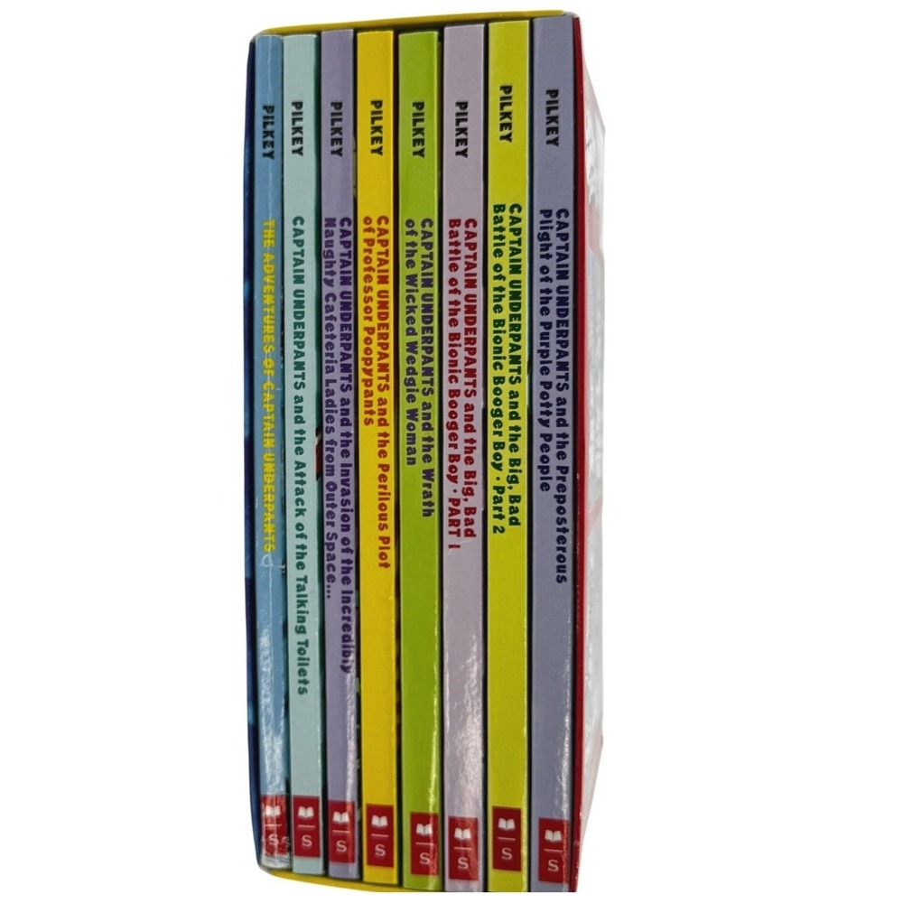 Captain Underpants Collection 8 Paperback Box Set Caldecott Honor Artist Pilkey